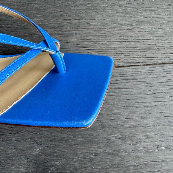 Bottega Veneta Blue Strappy Square-Toe Heeled Sandals - Picture 5 of 6